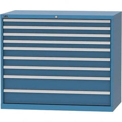 LISTA - 9 Drawer, 99 Compartment Bright Blue Steel Modular Storage Cabinet - Americas Industrial Supply