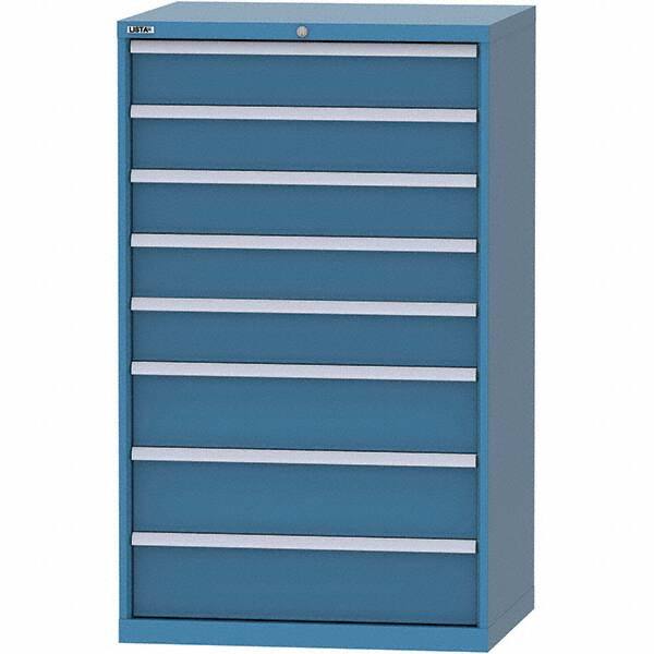 LISTA - 8 Drawer, 84 Compartment Bright Blue Steel Modular Storage Cabinet - Americas Industrial Supply