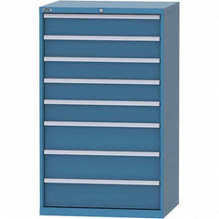 LISTA - 8 Drawer, 84 Compartment Bright Blue Steel Modular Storage Cabinet - Americas Industrial Supply
