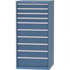 LISTA - 10 Drawer, 124 Compartment Bright Blue Steel Modular Storage Cabinet - Americas Industrial Supply