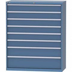 LISTA - 8 Drawer, 99 Compartment Bright Blue Steel Modular Storage Cabinet - Americas Industrial Supply