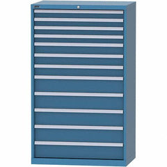 LISTA - 12 Drawer, 84 Compartment Bright Blue Steel Modular Storage Cabinet - Americas Industrial Supply