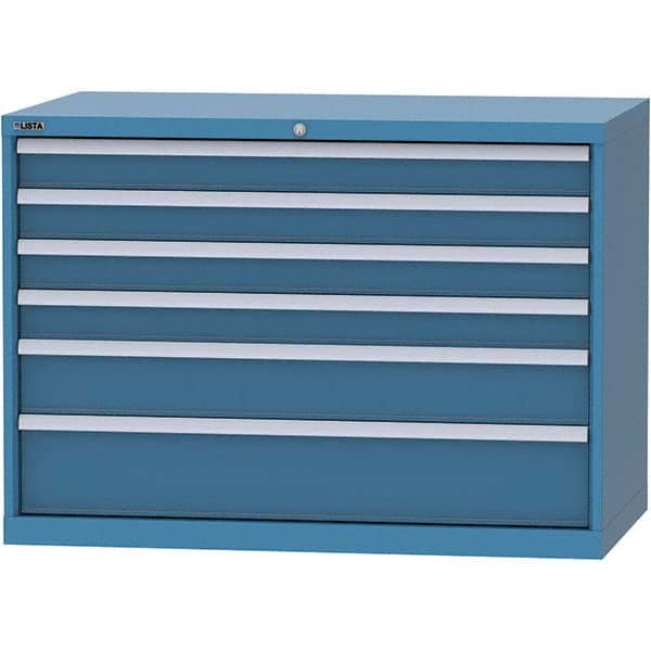 LISTA - 6 Drawer, 99 Compartment Red Steel Modular Storage Cabinet - Americas Industrial Supply