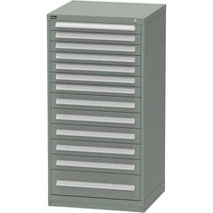 Vidmar - 13 Drawer, 45 Compartment Vidmar Green Steel Modular Storage Cabinet - Americas Industrial Supply