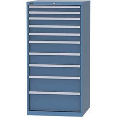 LISTA - 10 Drawer, 124 Compartment Bright Blue Steel Modular Storage Cabinet - Americas Industrial Supply