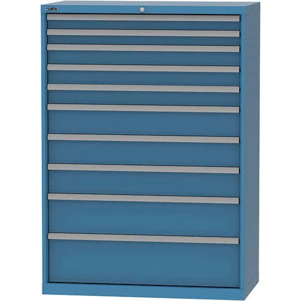 LISTA - 10 Drawer, 84 Compartment Bright Blue Steel Modular Storage Cabinet - Americas Industrial Supply