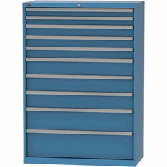 LISTA - 10 Drawer, 84 Compartment Bright Blue Steel Modular Storage Cabinet - Americas Industrial Supply