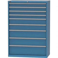 LISTA - 9 Drawer, 84 Compartment Bright Blue Steel Modular Storage Cabinet - Americas Industrial Supply