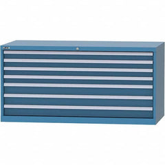 LISTA - 7 Drawer, 84 Compartment Bright Blue Steel Modular Storage Cabinet - Americas Industrial Supply