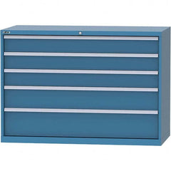 LISTA - 5 Drawer, 84 Compartment Bright Blue Steel Modular Storage Cabinet - Americas Industrial Supply