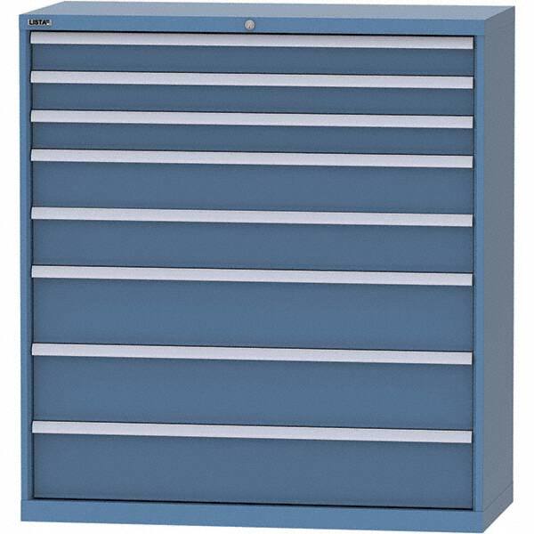 LISTA - 8 Drawer, 99 Compartment Bright Blue Steel Modular Storage Cabinet - Americas Industrial Supply