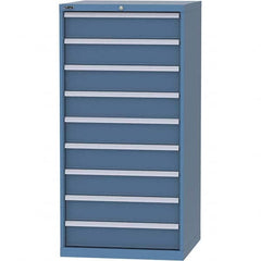 LISTA - 9 Drawer, 124 Compartment Bright Blue Steel Modular Storage Cabinet - Americas Industrial Supply