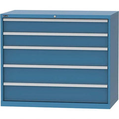 LISTA - 5 Drawer, 99 Compartment Red Steel Modular Storage Cabinet - Americas Industrial Supply