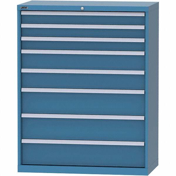 LISTA - 8 Drawer, 84 Compartment Bright Blue Steel Modular Storage Cabinet - Americas Industrial Supply