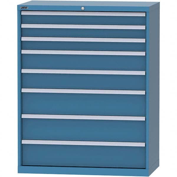 LISTA - 8 Drawer, 84 Compartment Bright Blue Steel Modular Storage Cabinet - Americas Industrial Supply