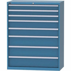 LISTA - 8 Drawer, 84 Compartment Bright Blue Steel Modular Storage Cabinet - Americas Industrial Supply