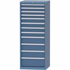 LISTA - 12 Drawer, 84 Compartment Bright Blue Steel Modular Storage Cabinet - Americas Industrial Supply