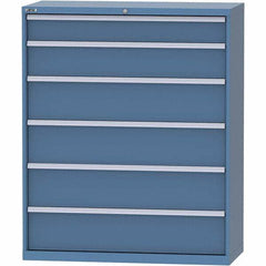 LISTA - 6 Drawer, 99 Compartment Bright Blue Steel Modular Storage Cabinet - Americas Industrial Supply