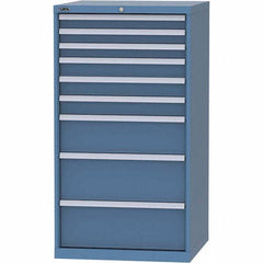 LISTA - 9 Drawer, 45 Compartment Bright Blue Steel Modular Storage Cabinet - Americas Industrial Supply