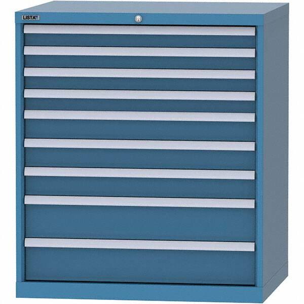LISTA - 9 Drawer, 84 Compartment Bright Blue Steel Modular Storage Cabinet - Americas Industrial Supply