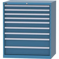 LISTA - 9 Drawer, 84 Compartment Bright Blue Steel Modular Storage Cabinet - Americas Industrial Supply