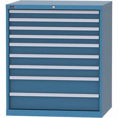 LISTA - 9 Drawer, 84 Compartment Bright Blue Steel Modular Storage Cabinet - Americas Industrial Supply