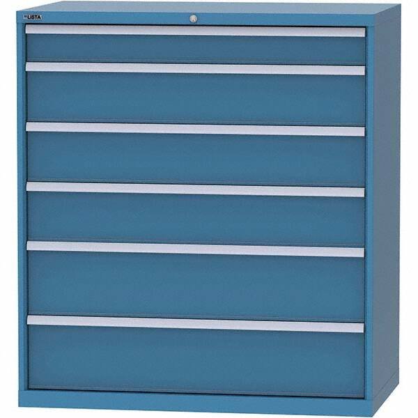 LISTA - 6 Drawer, 159 Compartment Bright Blue Steel Modular Storage Cabinet - Americas Industrial Supply
