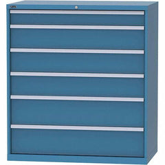 LISTA - 6 Drawer, 159 Compartment Bright Blue Steel Modular Storage Cabinet - Americas Industrial Supply
