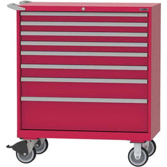 LISTA - 8 Drawer, 84 Compartment Red Steel Modular Storage Cabinet - Americas Industrial Supply