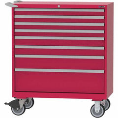 LISTA - 8 Drawer, 84 Compartment Red Steel Modular Storage Cabinet - Americas Industrial Supply