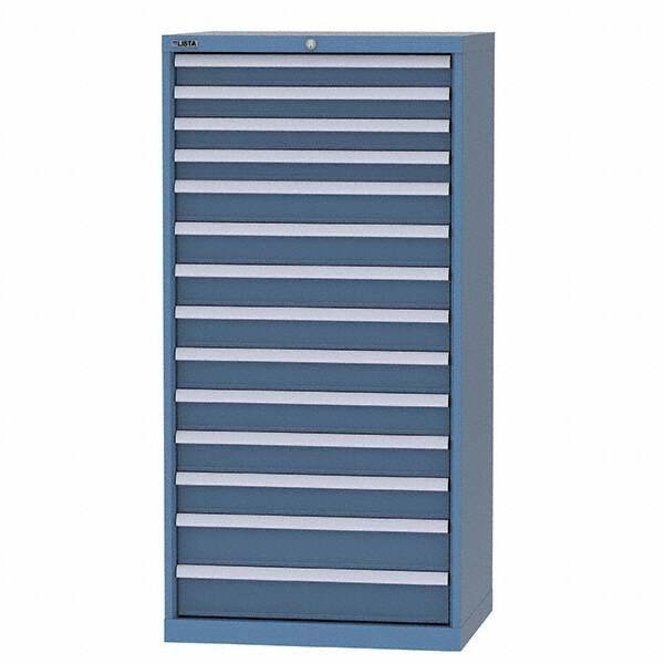 LISTA - 12 Drawer, 93 Compartment Bright Blue Steel Modular Storage Cabinet - Americas Industrial Supply