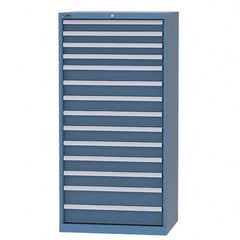 LISTA - 12 Drawer, 93 Compartment Bright Blue Steel Modular Storage Cabinet - Americas Industrial Supply