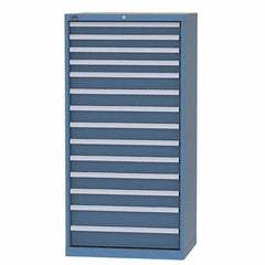 LISTA - 12 Drawer, 93 Compartment Bright Blue Steel Modular Storage Cabinet - Americas Industrial Supply