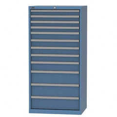 LISTA - 12 Drawer, 93 Compartment Bright Blue Steel Modular Storage Cabinet - Americas Industrial Supply