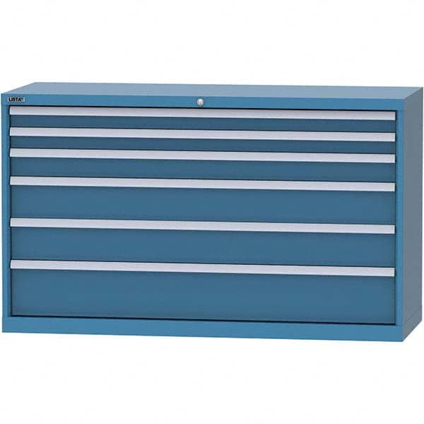 LISTA - 6 Drawer, 84 Compartment Bright Blue Steel Modular Storage Cabinet - Americas Industrial Supply