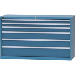 LISTA - 6 Drawer, 84 Compartment Bright Blue Steel Modular Storage Cabinet - Americas Industrial Supply