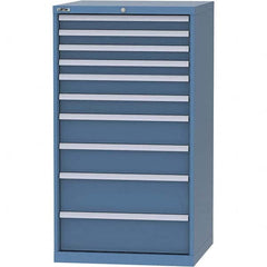 LISTA - 10 Drawer, 45 Compartment Bright Blue Steel Modular Storage Cabinet - Americas Industrial Supply