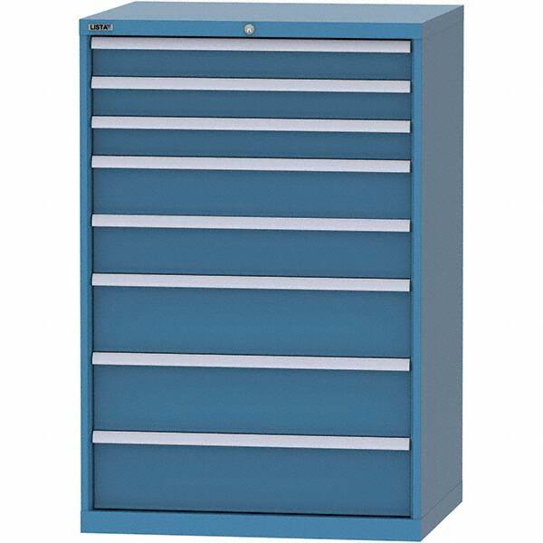 LISTA - 8 Drawer, 84 Compartment Bright Blue Steel Modular Storage Cabinet - Americas Industrial Supply