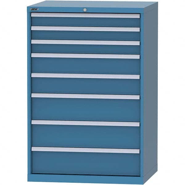 LISTA - 8 Drawer, 84 Compartment Bright Blue Steel Modular Storage Cabinet - Americas Industrial Supply