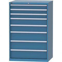 LISTA - 8 Drawer, 84 Compartment Bright Blue Steel Modular Storage Cabinet - Americas Industrial Supply