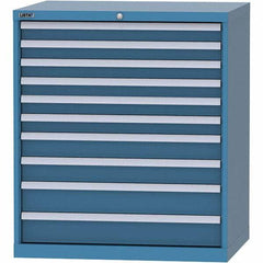 LISTA - 10 Drawer, 84 Compartment Bright Blue Steel Modular Storage Cabinet - Americas Industrial Supply