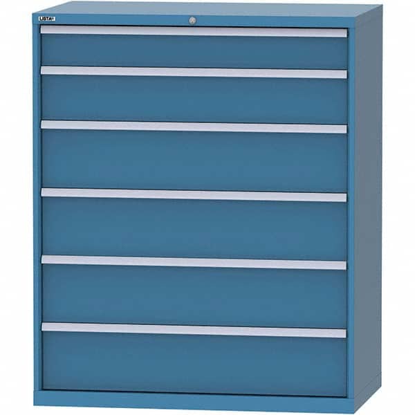 LISTA - 6 Drawer, 159 Compartment Bright Blue Steel Modular Storage Cabinet - Americas Industrial Supply