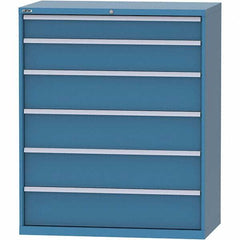 LISTA - 6 Drawer, 159 Compartment Bright Blue Steel Modular Storage Cabinet - Americas Industrial Supply