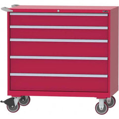 LISTA - 5 Drawer, 99 Compartment Bright Blue Steel Modular Storage Cabinet - Americas Industrial Supply