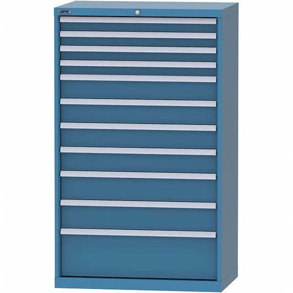 LISTA - 11 Drawer, 84 Compartment Bright Blue Steel Modular Storage Cabinet - Americas Industrial Supply