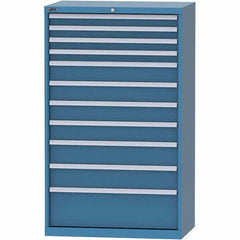 LISTA - 11 Drawer, 84 Compartment Bright Blue Steel Modular Storage Cabinet - Americas Industrial Supply