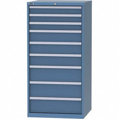 LISTA - 9 Drawer, 45 Compartment Bright Blue Steel Modular Storage Cabinet - Americas Industrial Supply