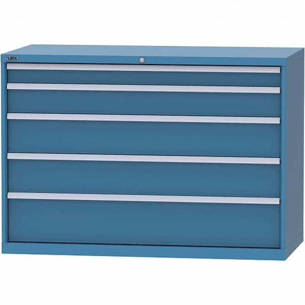 LISTA - 5 Drawer, 84 Compartment Bright Blue Steel Modular Storage Cabinet - Americas Industrial Supply