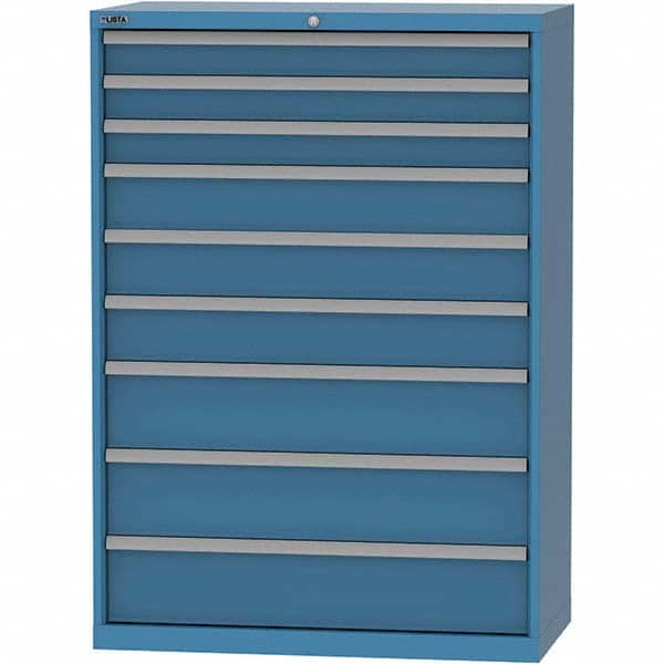 LISTA - 9 Drawer, 84 Compartment Bright Blue Steel Modular Storage Cabinet - Americas Industrial Supply