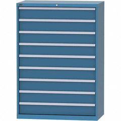 LISTA - 9 Drawer, 84 Compartment Bright Blue Steel Modular Storage Cabinet - Americas Industrial Supply